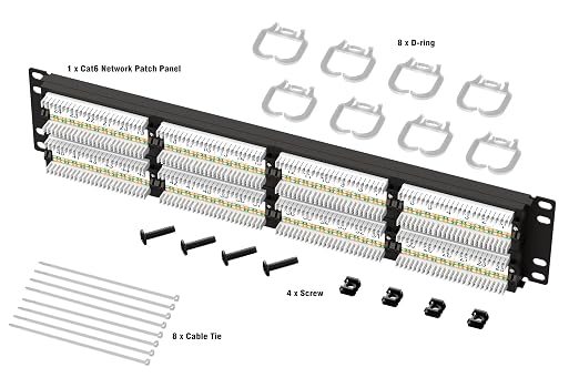 iwillink 48-Port Cat6 Patch Panel, 10Gbps RJ45 Keystone Network Panel - Image 6