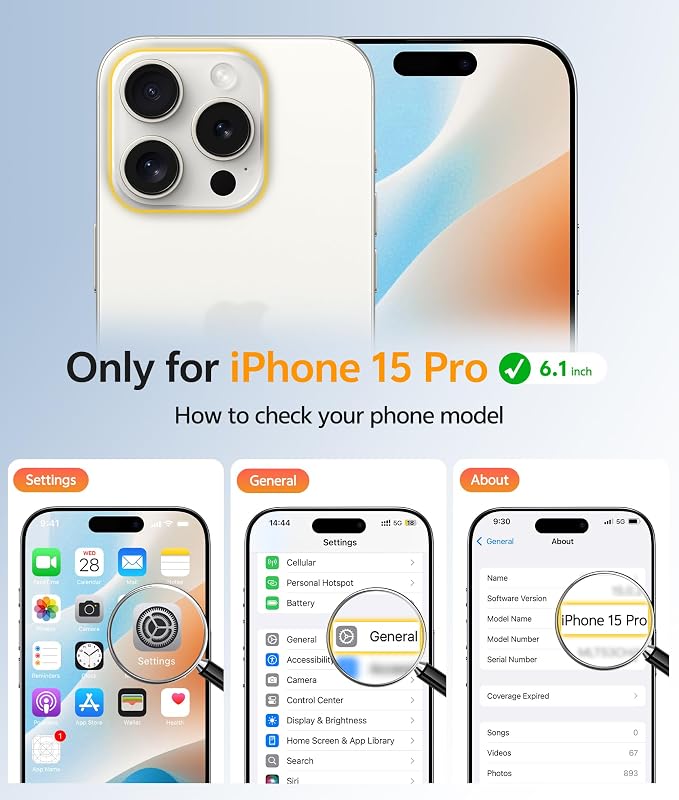 FNTCASE for iPhone 15 Pro Case: Translucent Matte Cases - Image 2