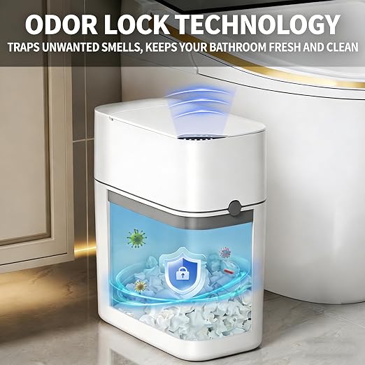 Motion Sensor Bathroom Trash Can, Automatic Touchless Smart Garbage Bin - Image 6