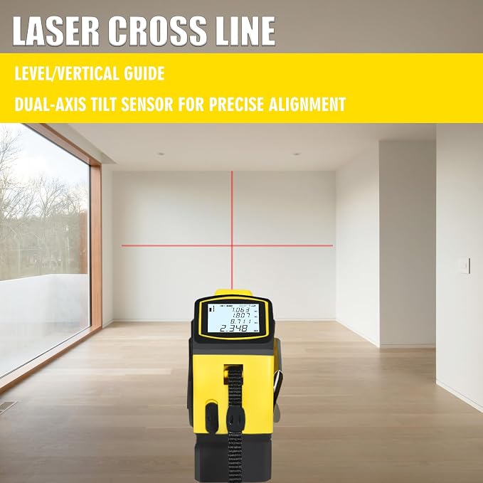 4-in-1 Laser Tape Measure 328FT, Digital Laser Distance Meter, 16FT Steel Tape - Image 5