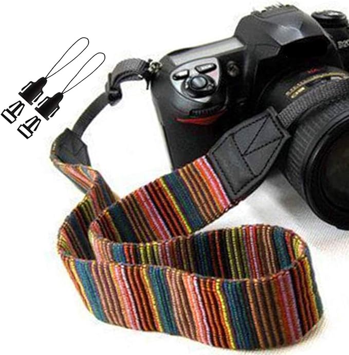 Camera Strap Canvas Multicolor Shoulder Strap - Image 3