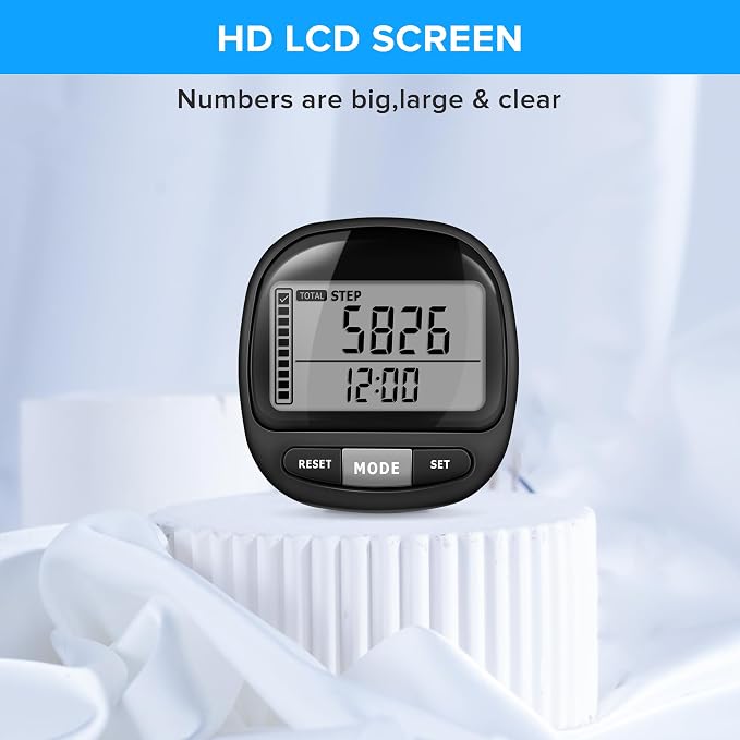3D Pedometer Step Counter for Walking and Miles, Simple Step Tracker - Image 6
