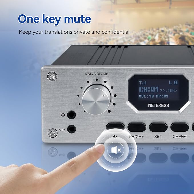 Retekess TT119 Assistive Listening System, Church Translation System - Image 4