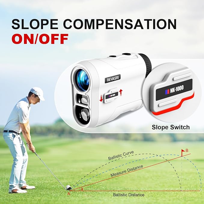 REVASRI Golf Rangefinder with Slope and Pin Lock Vibration, External Slope - Image 3