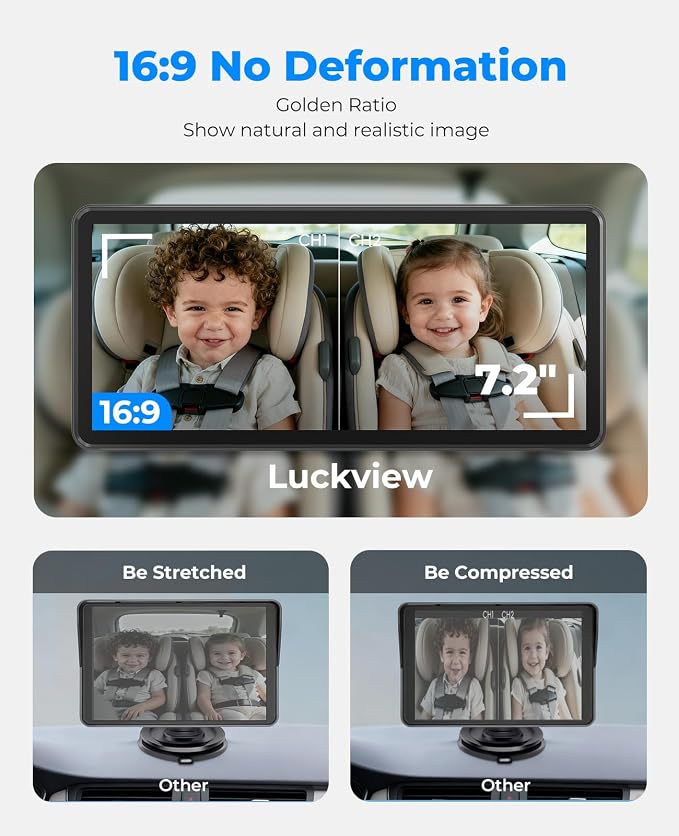 LUCKVIEW BM5PRO 7.2" 1080P HD Baby Car Camera - Image 3