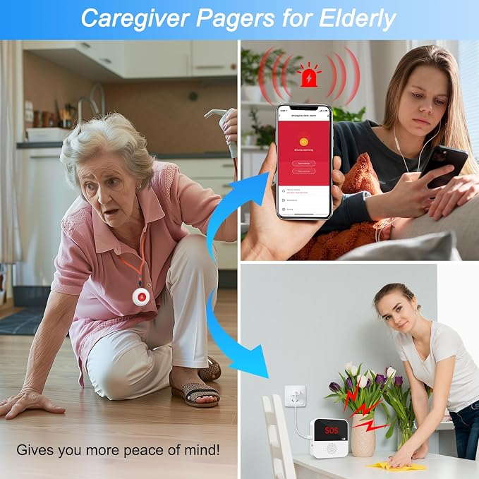 WiFi Rechargable Smart Wireless Caregiver Call Button Nurse Calling Life - Image 3