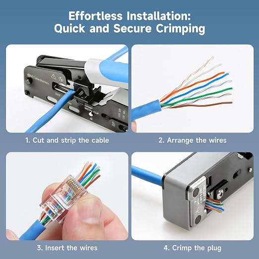 Cable Matters 200-Pack Cat 6 Pass Through RJ45 Connectors, 50µ Gold Plated - Image 5