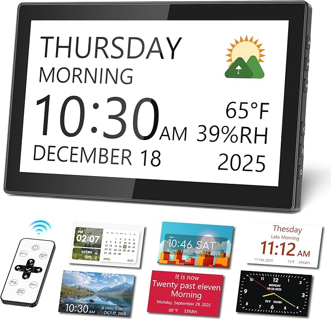 Mesqool 10.1" Dementia Clock for Seniors by Mesqool