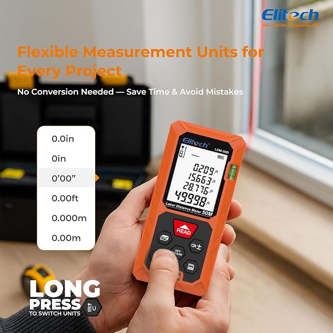 Elitech Laser Measuring Tool 165ft - Image 8