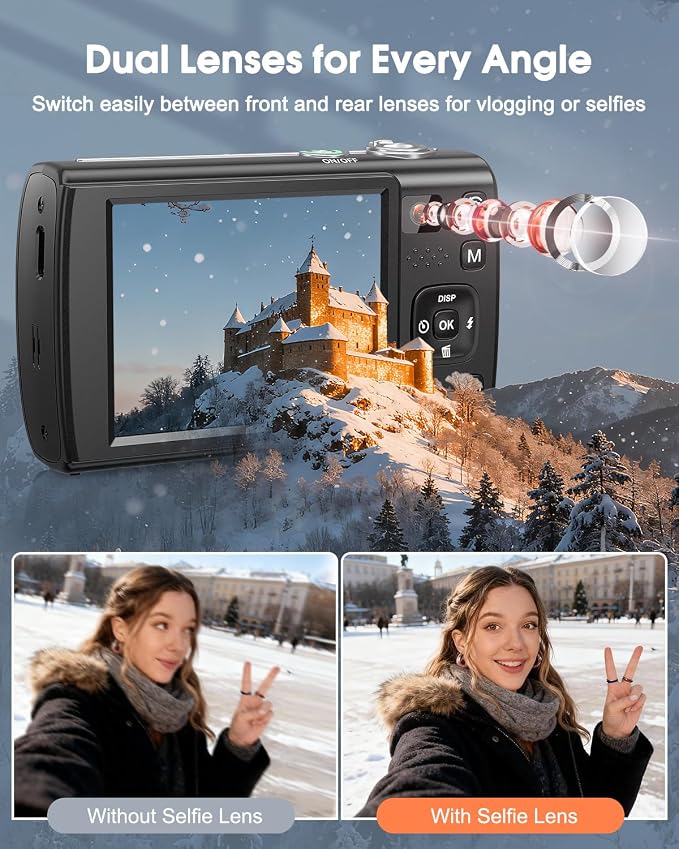 8K Digital Camera for Photography, 88MP WiFi Vlogging Camera for YouTube - Image 3