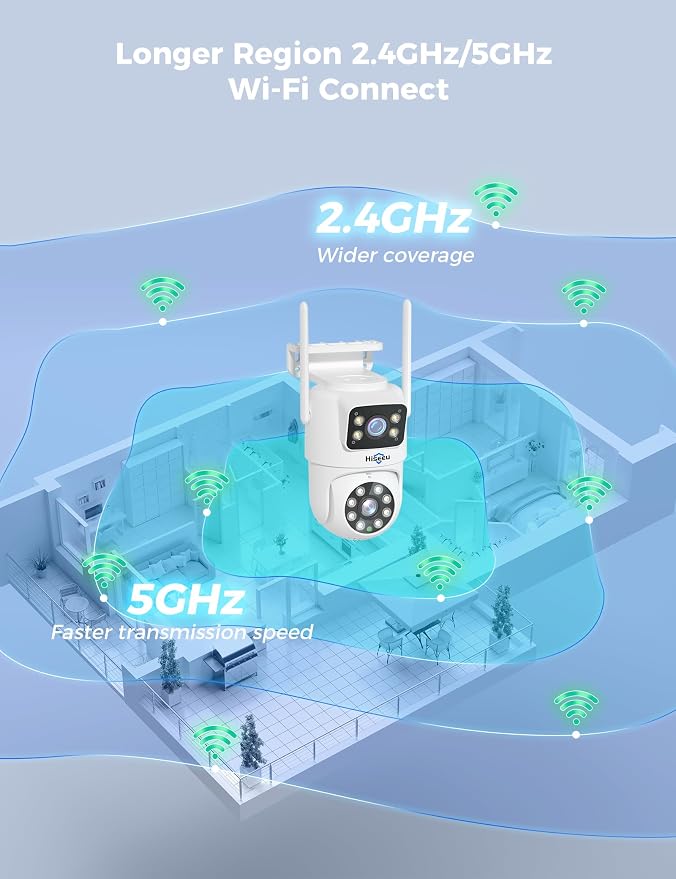 Hiseeu Wireless Security Cameras Outdoor, 5G & 2.4G WiFi Pro, Wireless Home - Image 4