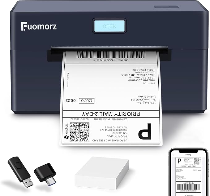 Thermal Shipping Label Printer for Small Businesses，4x6 Wireless Shipping Label by Unknown