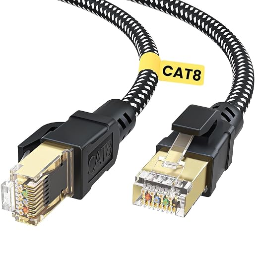 BUSOHE Cat 8 Ethernet Cable 6 FT, High Speed 40Gbps 2000Mhz Braided Network by BUSOHE