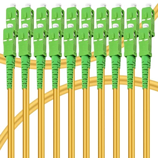 20Pack - 2m SC/APC to SC/APC Fiber Optic Internet Cable, Single Mode Patch Cable by Bangun