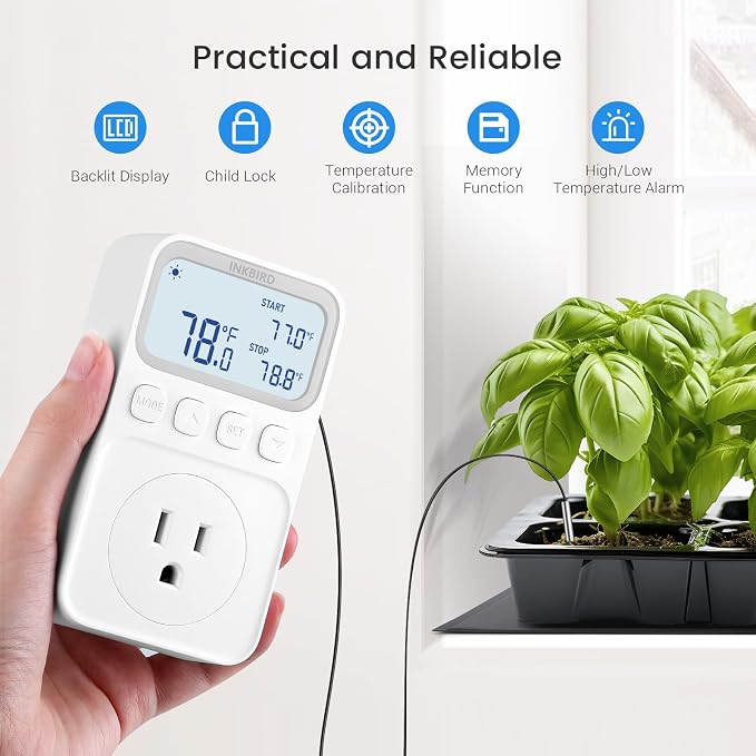 INKBIRD Digital Thermostat Outlet Temperature Controller Outlet Socket - Image 3