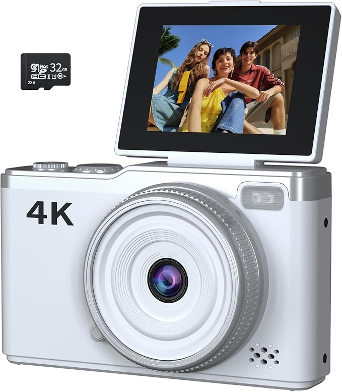 4K Digital Camera for Photography, 64MP Point and Shoot Digital Cameras by Lenanecamera