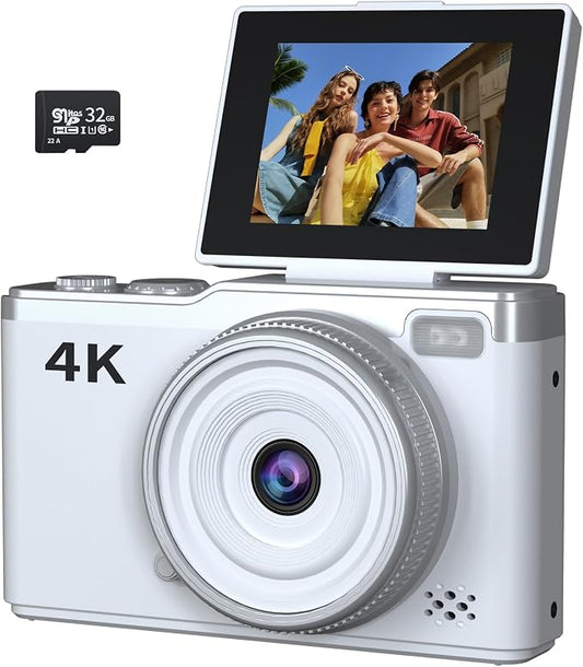 4K Digital Camera for Photography, 64MP Point and Shoot Digital Cameras by Lenanecamera