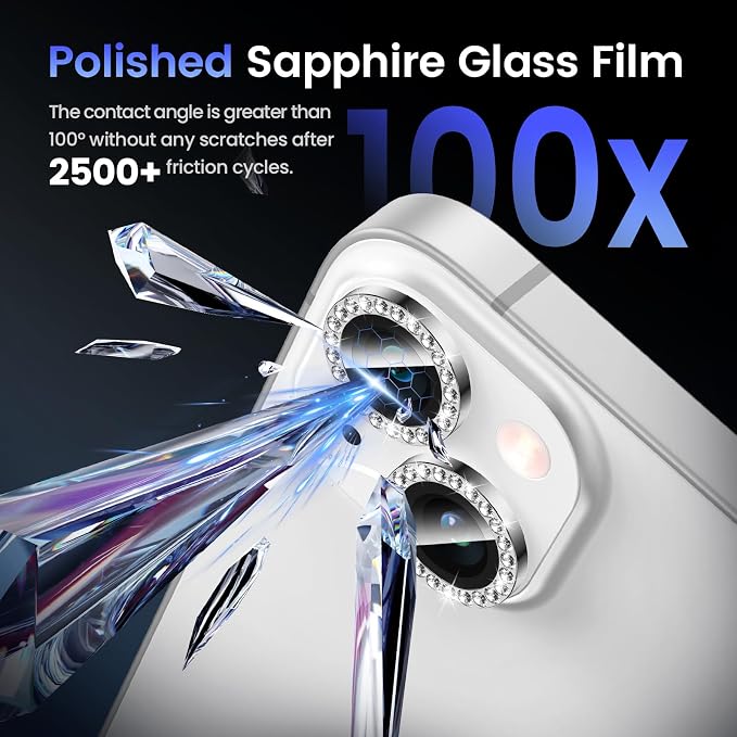 Tensea for iPhone 14 / iPhone 14 Plus Camera Lens Protector, 9H Tempered Glass - Image 5