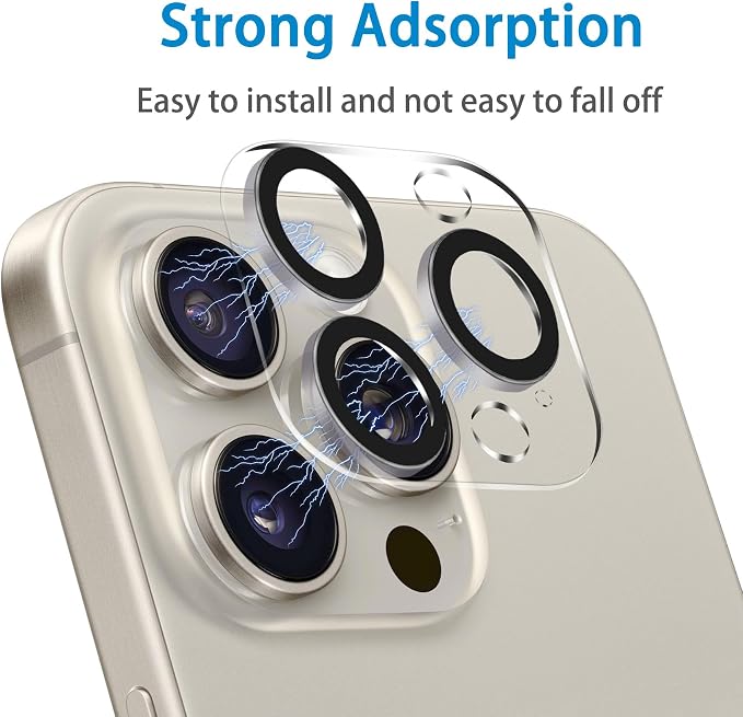 【3 Pack】Dengduoduo Tempered Glass Camera Lens Protector - Image 4
