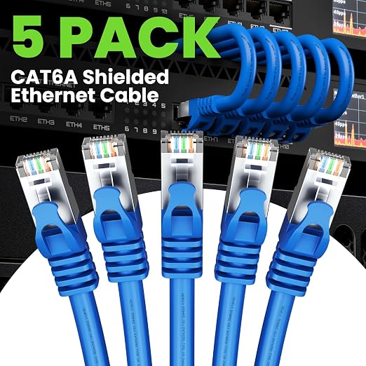 GEARit Cat6A Ethernet Cable 10Gbps Snagless Shielded SSTP, SFTP Shielded - Image 2