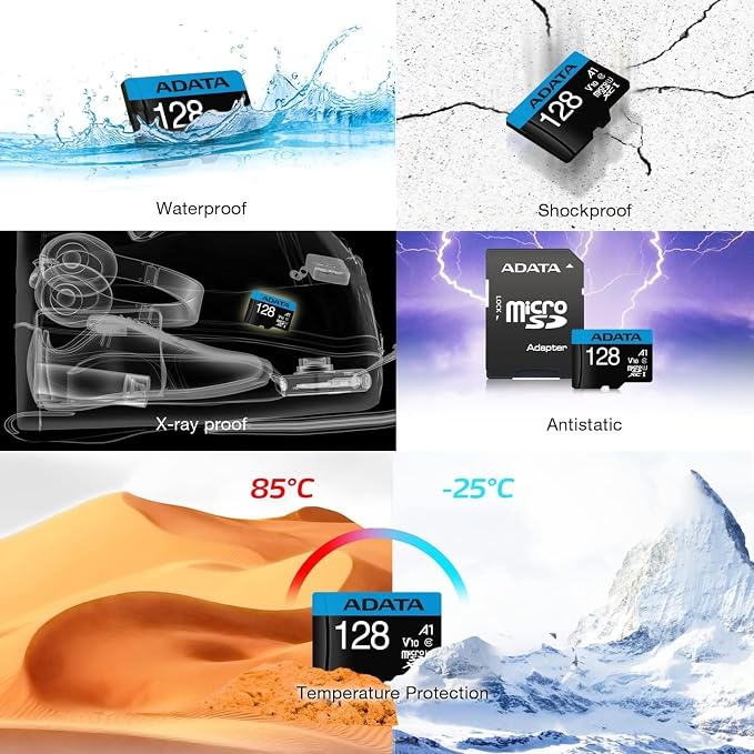 ADATA Premier 128GB 3-Pack MicroSDHC/SDXC UHS-I Class 10 V10 A1 Memory Card - Image 6