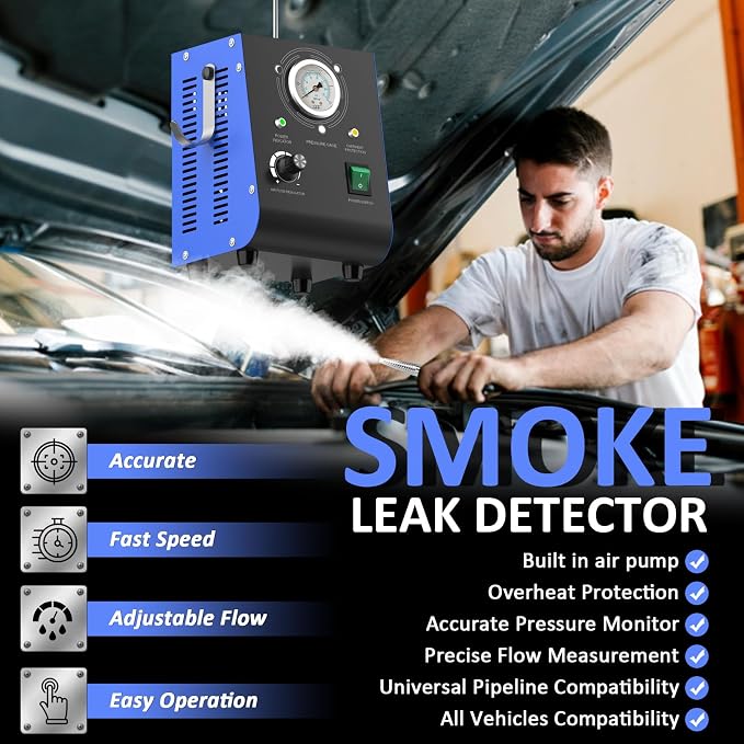 Automotive Smoke Machine Leak Detector Built in Air Pump, EVAP Automotive Smoke - Image 3