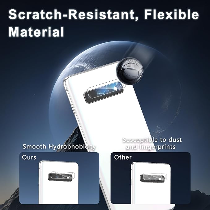 2+2 Pack for Samsung Galaxy S10 Screen Protector and Camera Protectors - Image 4
