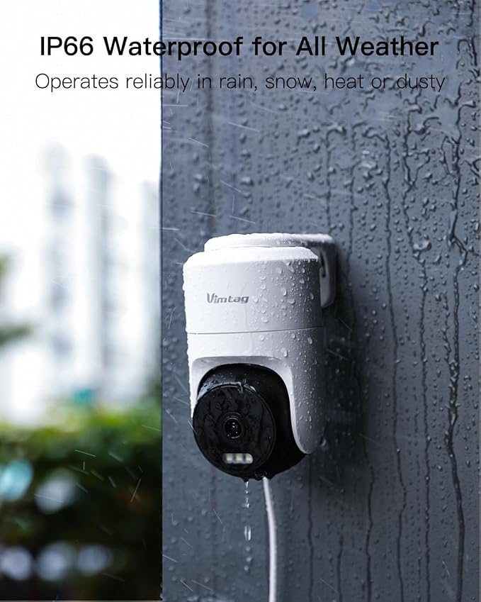 VIMTAG 2.5K 4MP Outdoor Security Camera, Pan/Tilt WiFi Home CCTV Camera - Image 6