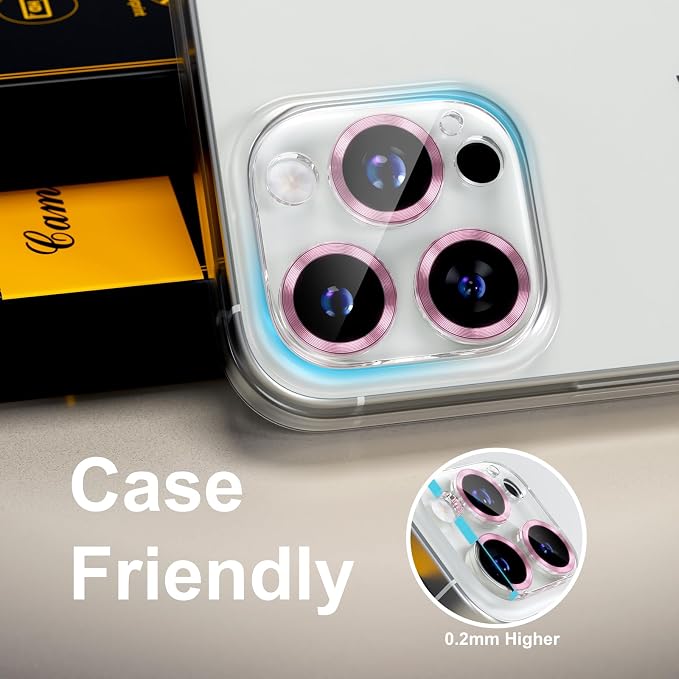 for 6 Pack iPhone 15 Pro/iPhone 15 Pro Max Camera Lens Protector 9H Tempered - Image 6
