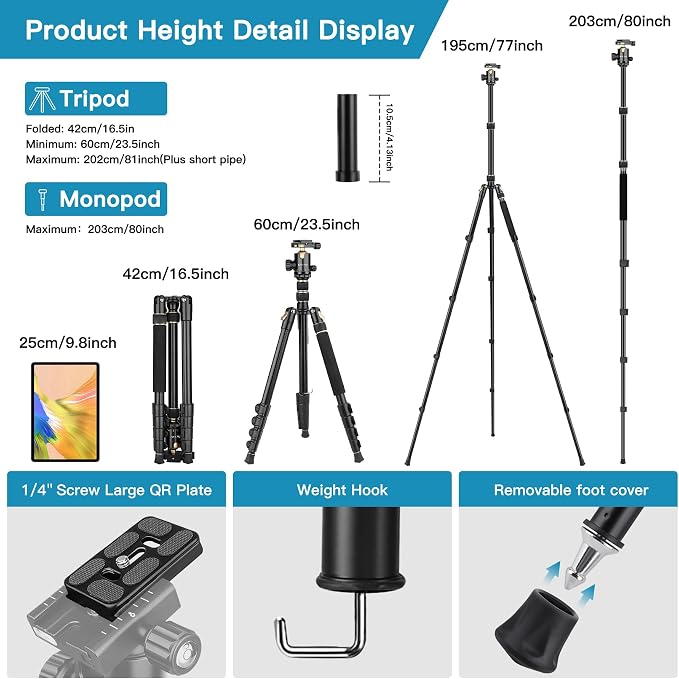Professional DSLR Tripod for Photography - Image 2