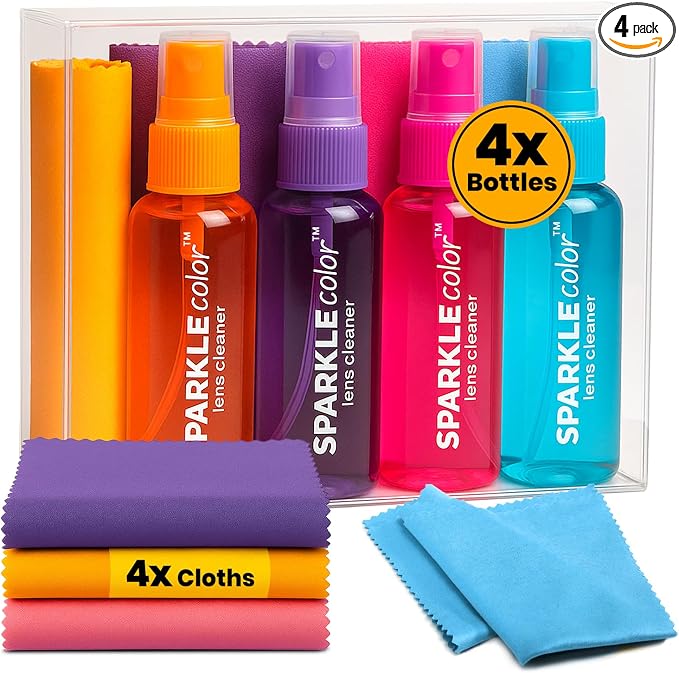 Sparkle Color Lens Cleaner Spray Kit by OPTIPAK