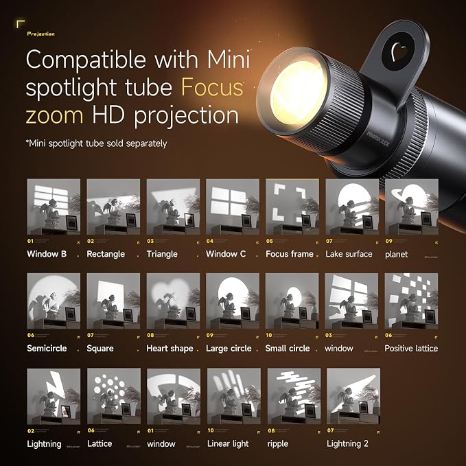 PHOTOOLEX PRO 12W Portable RGB Photography Spotlight, 360 ° Full Color - Image 3