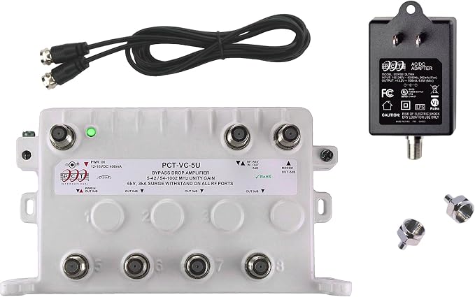 Reliable Cable 5-Port Cable TV Modem Splitter Signal Booster/Amplifier by Reliable+Cable+Products
