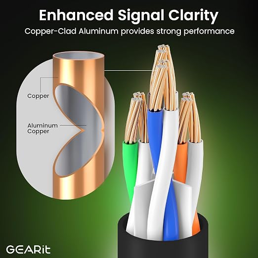 GEARit Cat 6 Ethernet Cable CCA LAN Network Cord, Network Cable - Image 4