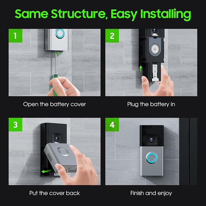 Replacement Battery for Ring Doorbell - 6040mAh Rechargeable Ring Camera Battery - Image 8