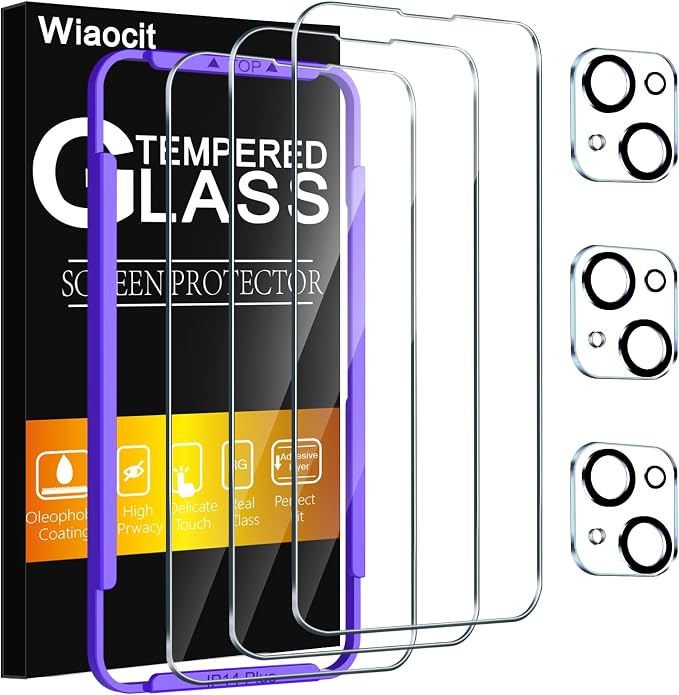 Wiaocit 3 Pack Tempered Glass Screen Protector by Wiaocit
