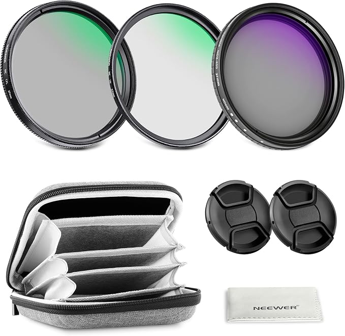 NEEWER 37mm Variable ND + CPL + UV Filter Kit by Neewer