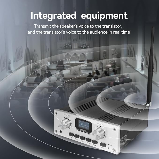 Retekess TT119 Assistive Listening System, Church Translation System, Mute - Image 2