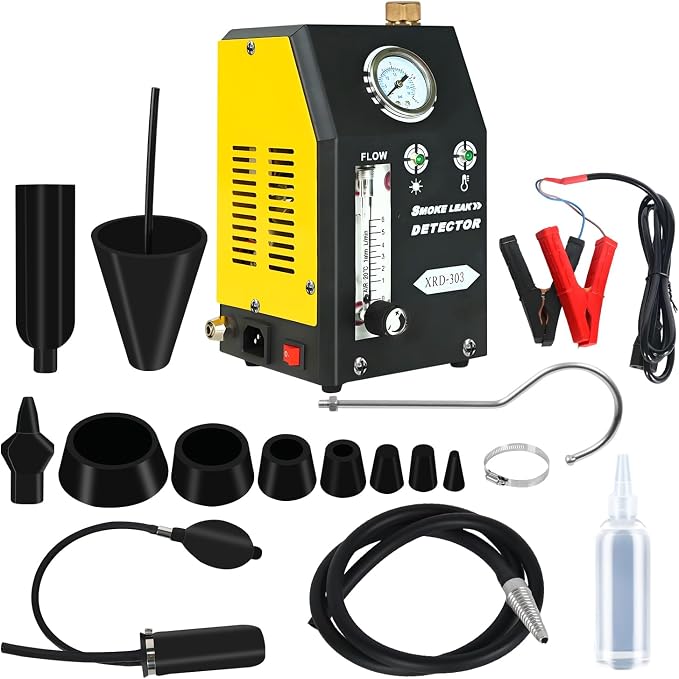 Smoke Machine Automotive with Built-In Air Pump and Pressure Gauge & Adjustable by Unknown
