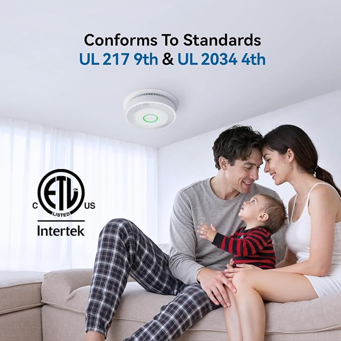 SITERWELL Hardwired Interconnected Smoke and Carbon Monoxide Detector, 10 Year - Image 2