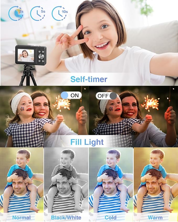 Digital Camera, FHD 1080P Point and Shoot Camera - Image 7