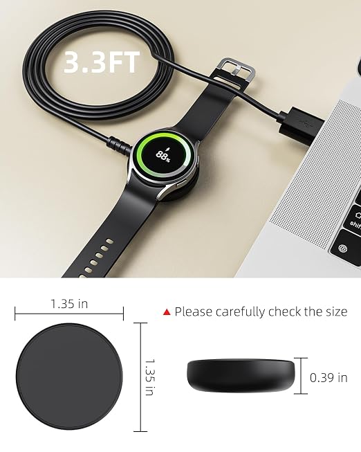 2 Pack for Samsung Galaxy Watch Charger Compatible - Image 7