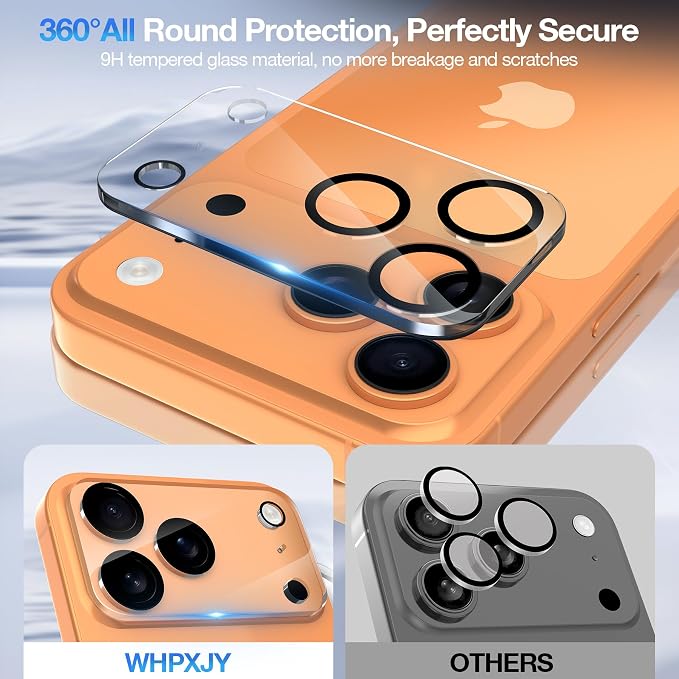 WHPXJY 2025 New Upgrade for 3 pack iPhone 17 Pro Camera Lens Protector-Tempered - Image 2