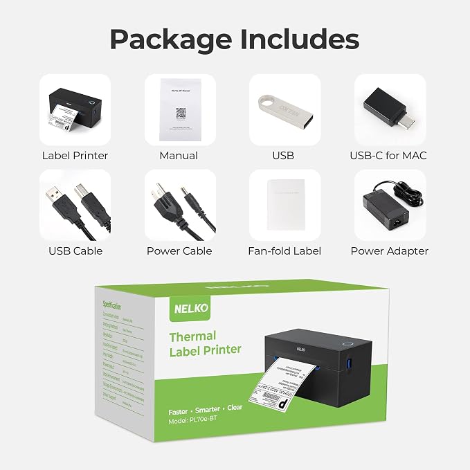 Nelko Bluetooth Thermal Shipping Label Printer, Wireless 4x6 Shipping Label - Image 8