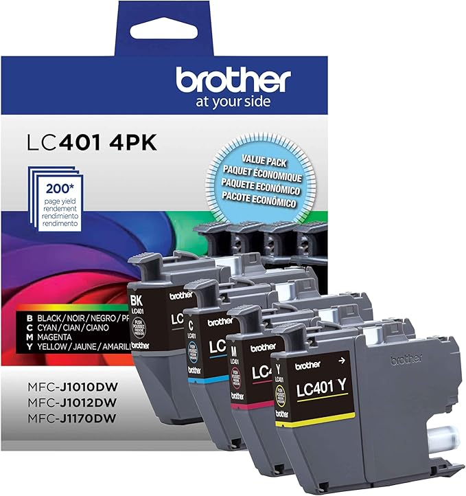 Brother Genuine LC4014PKS Standard Yield 4-Pack Ink Cartridges – Includes 1 - Image 2