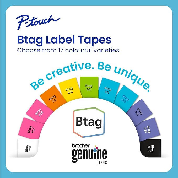 Brother Genuine P-Touch Btag Label Tape, 0.47 in by 13.1 ft - Image 4