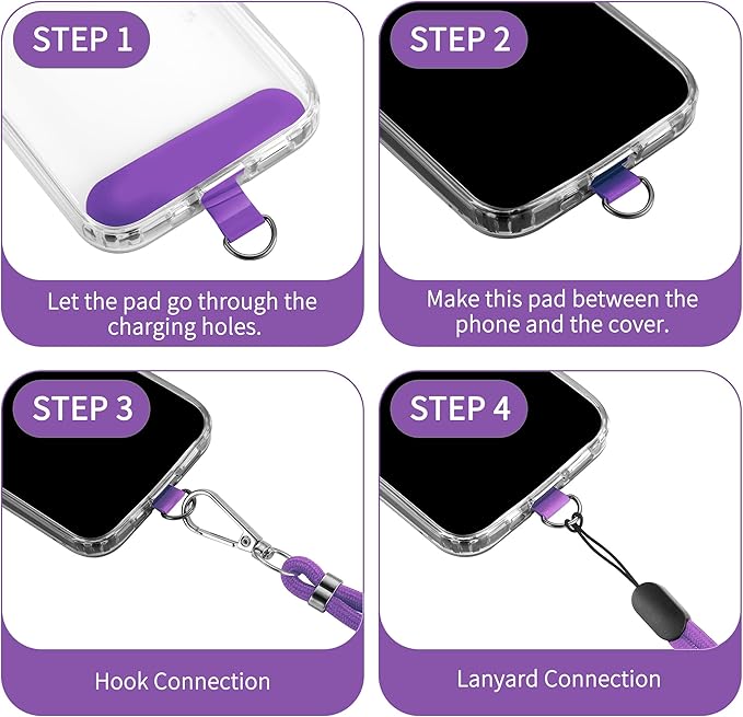 CACOE Phone Lanyard 2 Pcs-1 Pcs Adjustable Neck Strap, Universal Crossbody - Image 3
