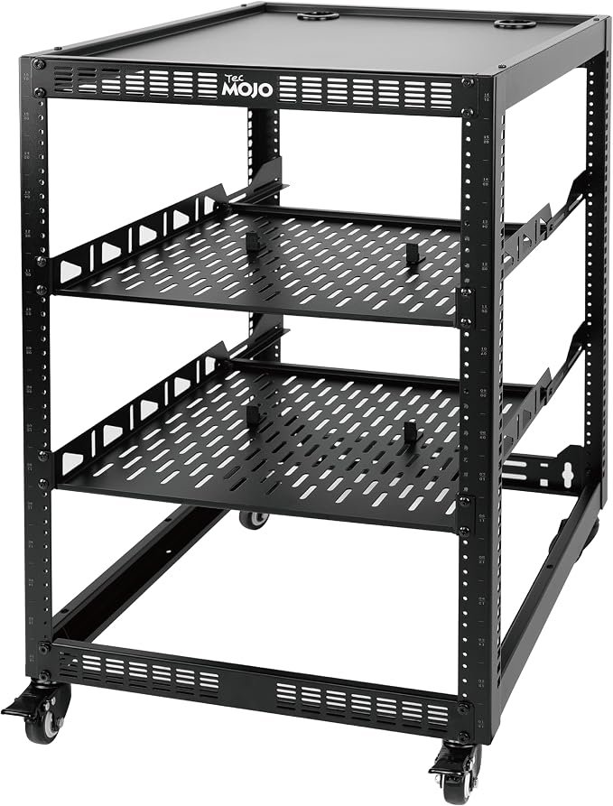 TECMOJO 16U Open Frame Network Rack by Tecmojo