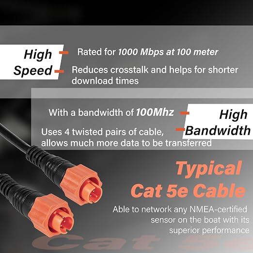 Replacement Part for Lowrance Ethernet Crossover Cable Yellow Cat5e Cable - Image 4