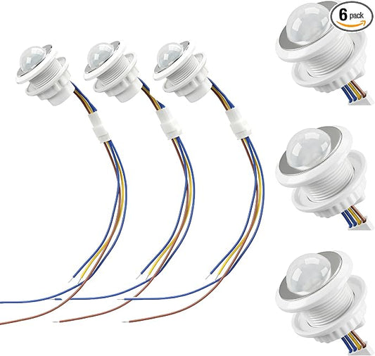 6 Pack PIR Motion Sensor Light Switch, AC 110-240V Adjustable LUX Light by Unknown